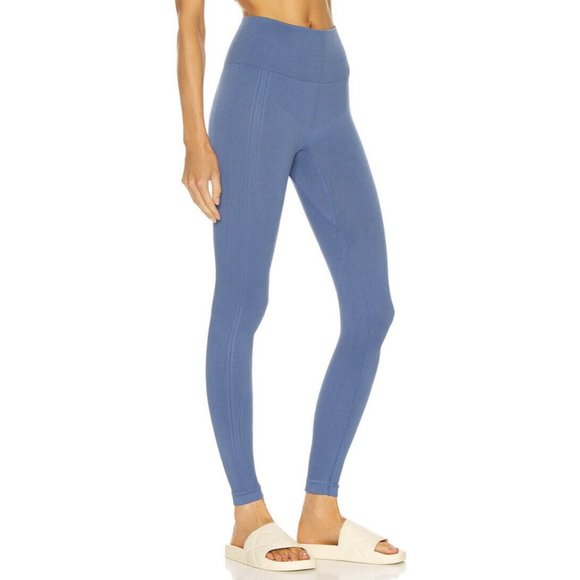 ALALA Rib Seamless Tight Leggings Blue Work Out - Picture 4 of 4